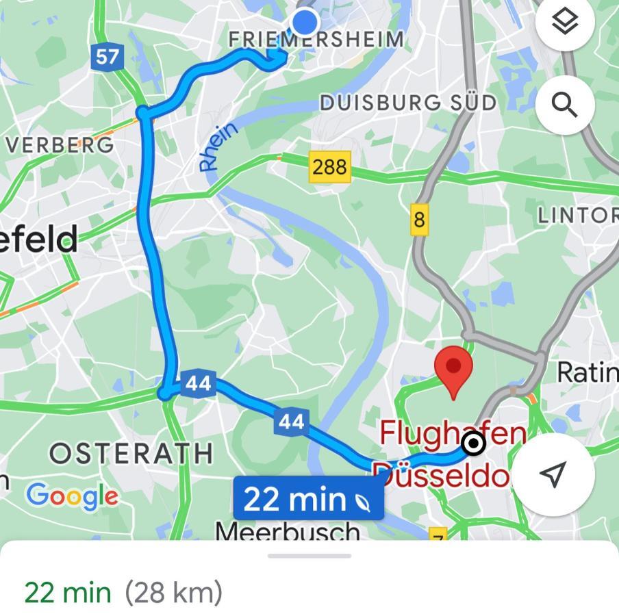 2 Rooms, Free Parking, 25 Min To Duesseldorf, 150 Mbps Wlan Duisburg Eksteriør bilde